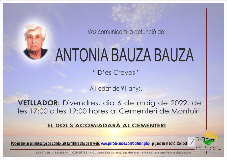 ANTÃ'NIA  BAUZÀ BAUZÀ