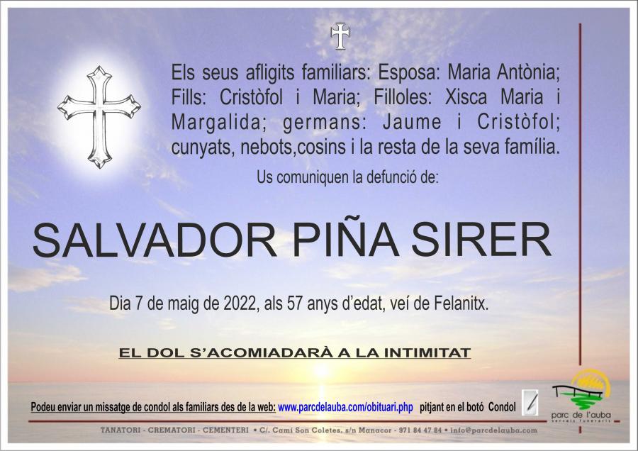 SALVADOR  PIÑA SIRER