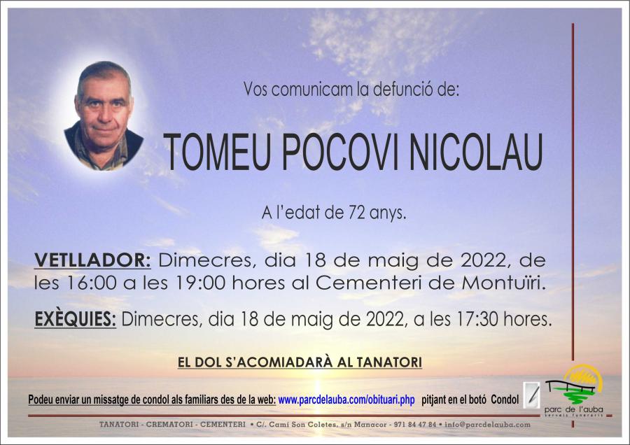 TOMEU  POCOVI NICOLAU