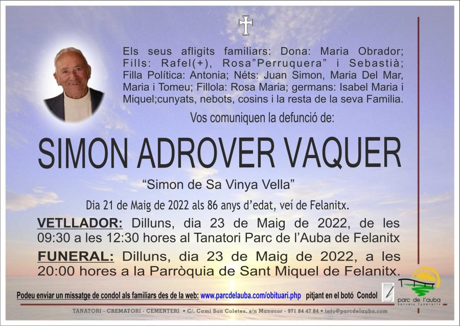 SIMON  ADROVER VAQUER