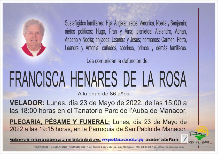 FRANCISCA HENARES DE LA ROSA