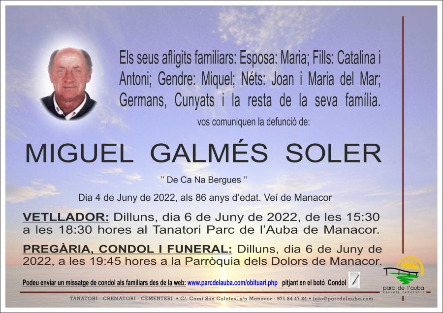 MIQUEL GALMÉS  SOLER