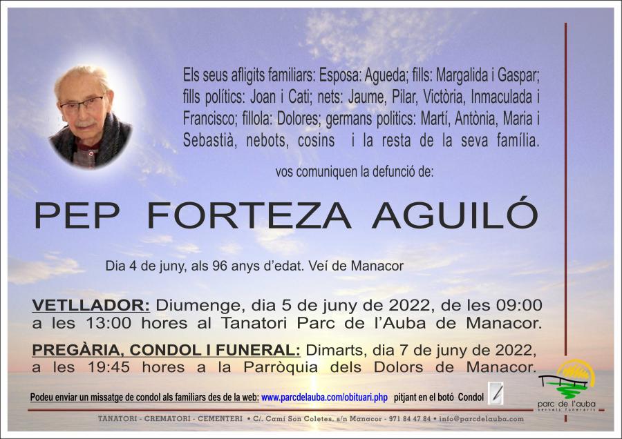 PEP FORTEZA  AGUILÓ