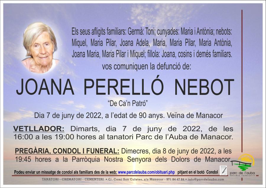 JOANA PERELLÓ  NEBOT