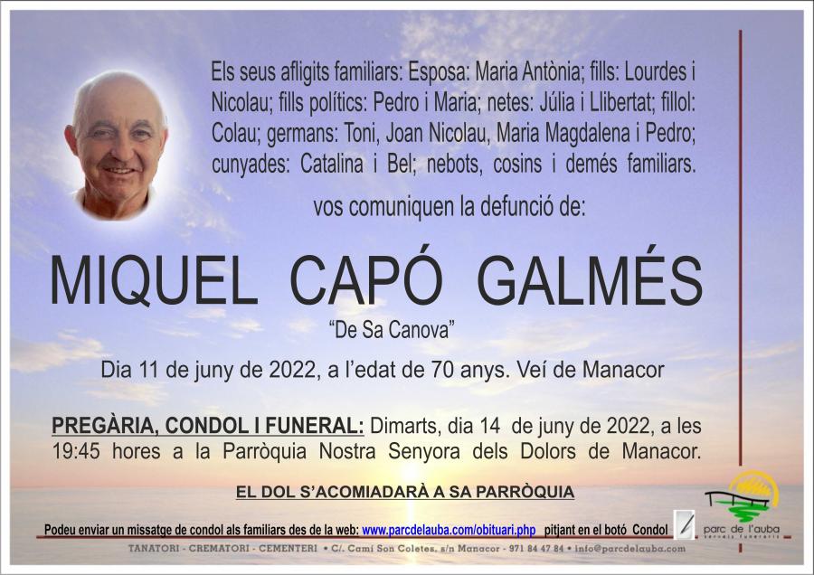 MIQUEL CAPÓ  GALMÉS