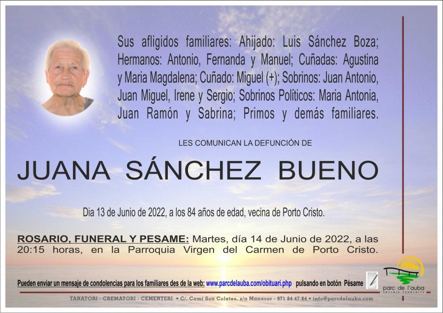 JUANA SÁNCHEZ BUENO