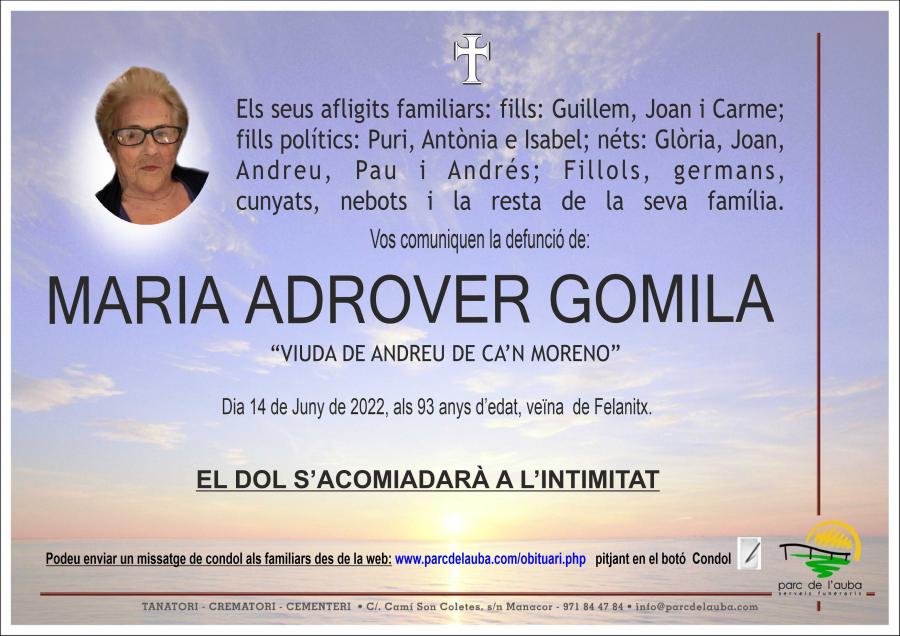 MARIA ADROVER GOMILA