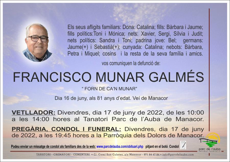 FRANCISCO MUNAR GALMÉS
