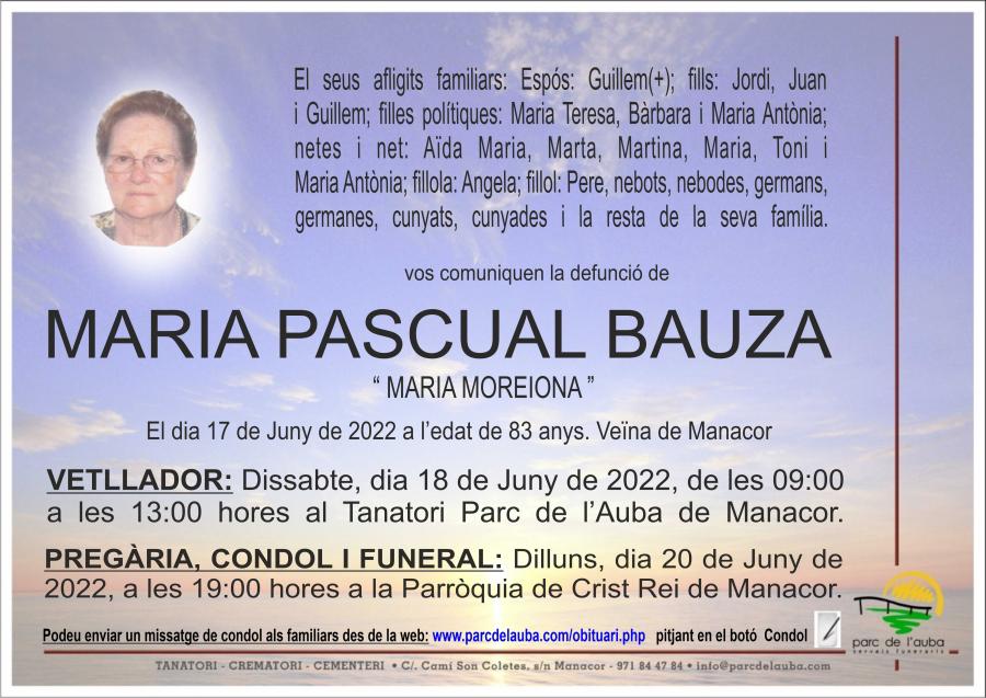 MARIA PASCUAL BAUZA