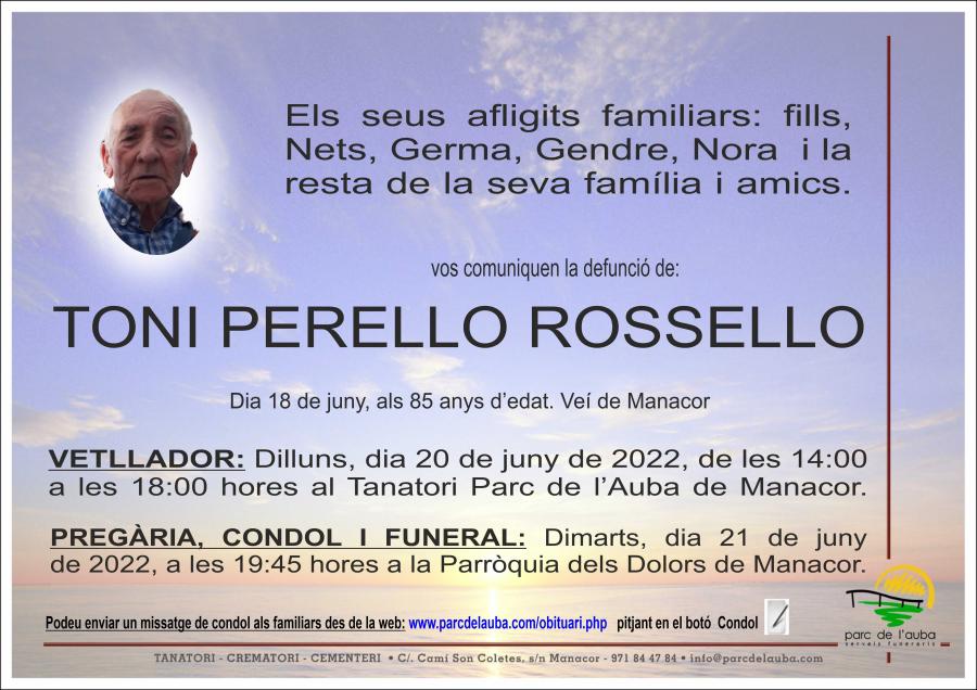 TONI PERELLO ROSSELLO