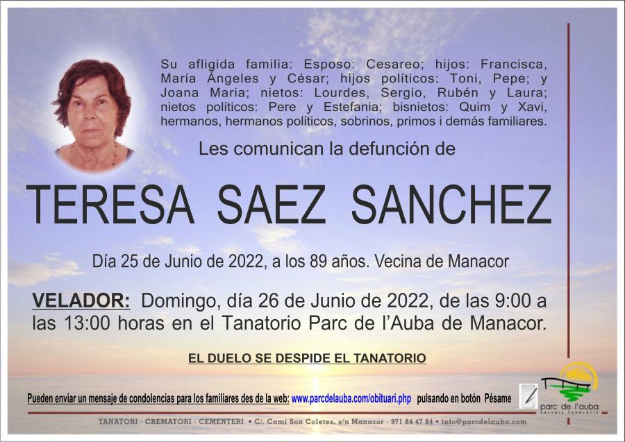 TERESA SAEZ  SANCHEZ