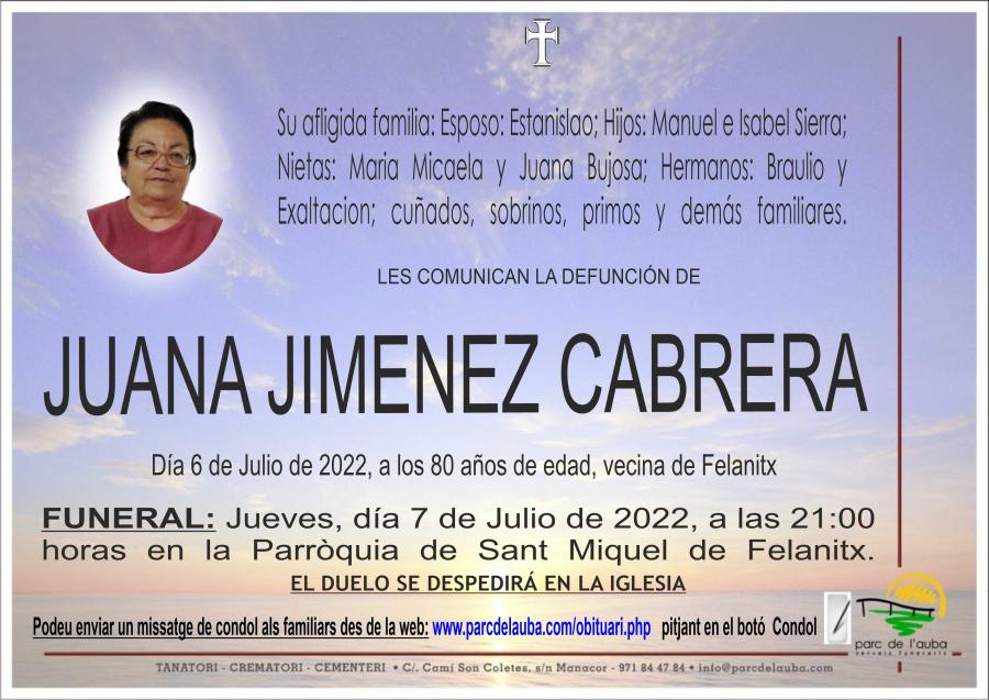 JUANA JIMENEZ CABRERA