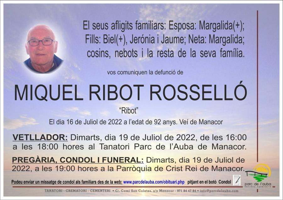 MIGUEL  RIBOT ROSSELLO
