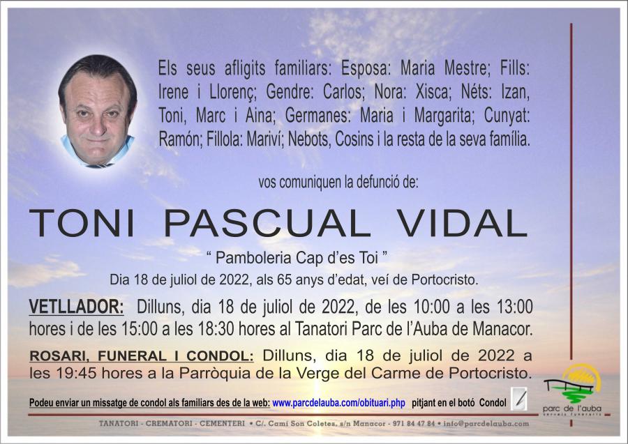 TONI PASCUAL VIDAL