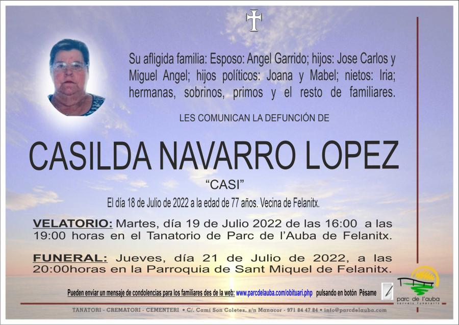 CASILDA NAVARRO LOPEZ