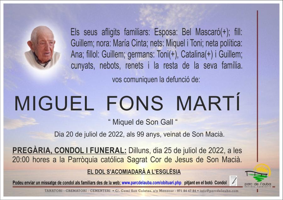 MIGUEL  FONS MARTÍ