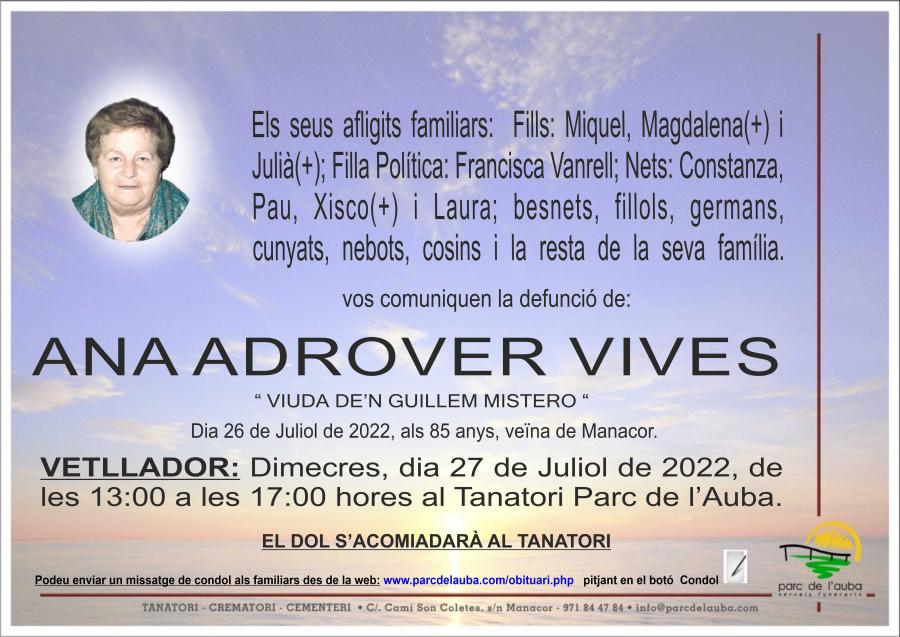 ANA ADROVER VIVES