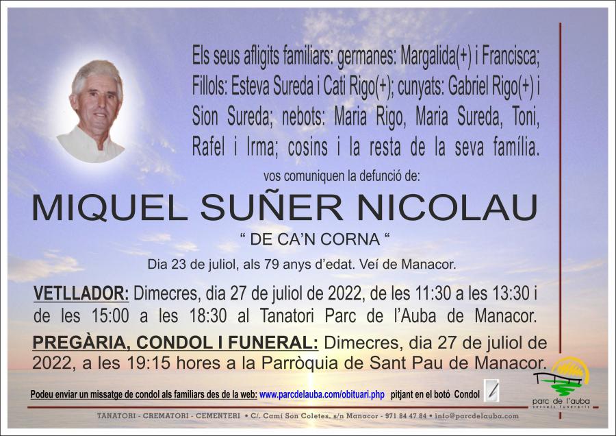 MIQUEL SUÑER NICOLAU