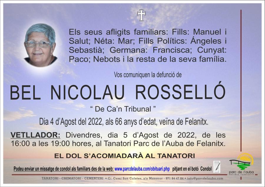 BEL  NICOLAU ROSSELLÓ