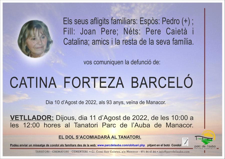 CATINA  FORTEZA BARCELÓ