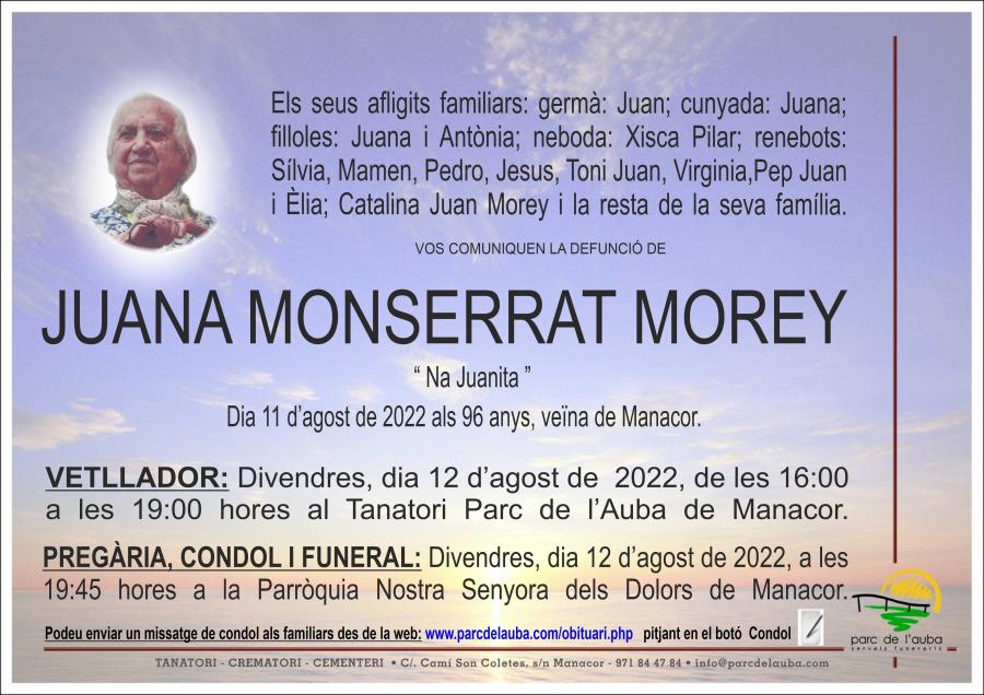 JUANA MONSERRAT MOREY
