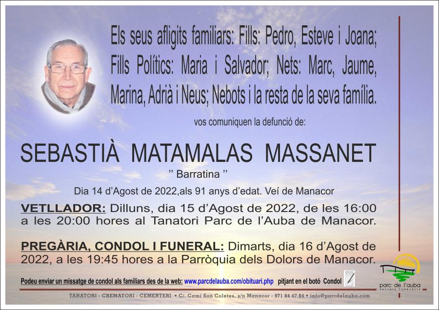 SEBASTIÀ MATAMALAS MASSANET
