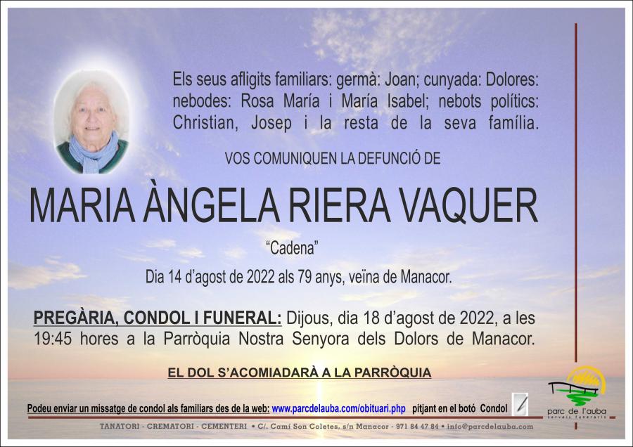 MARIA ÀNGELA RIERA VAQUER