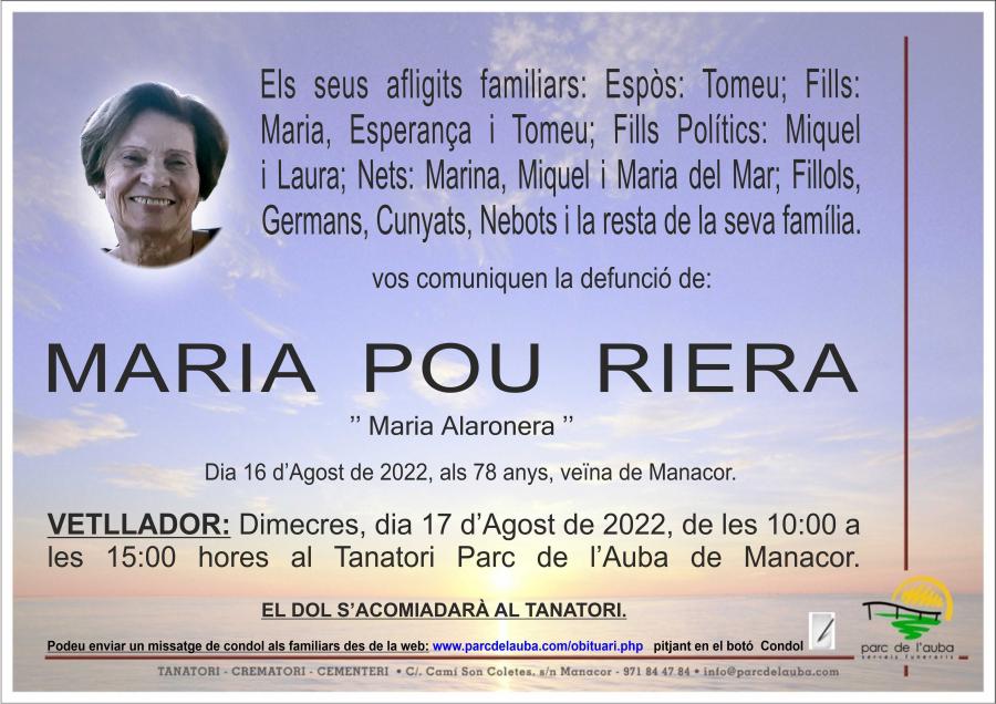 MARIA POU RIERA
