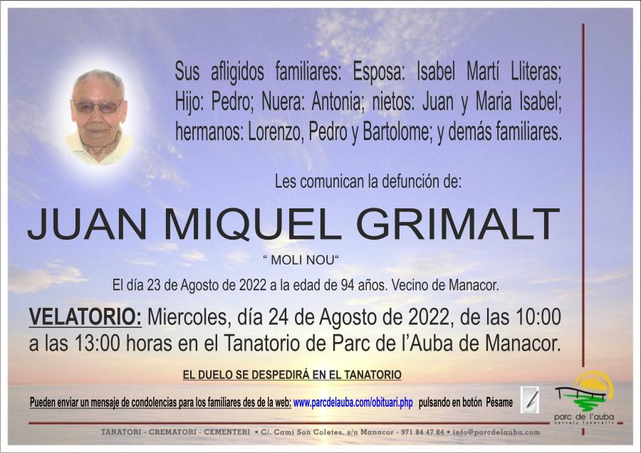 JUAN MIQUEL GRIMALT