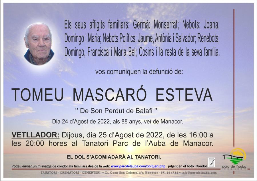 TOMEU MASCARÓ ESTEVA