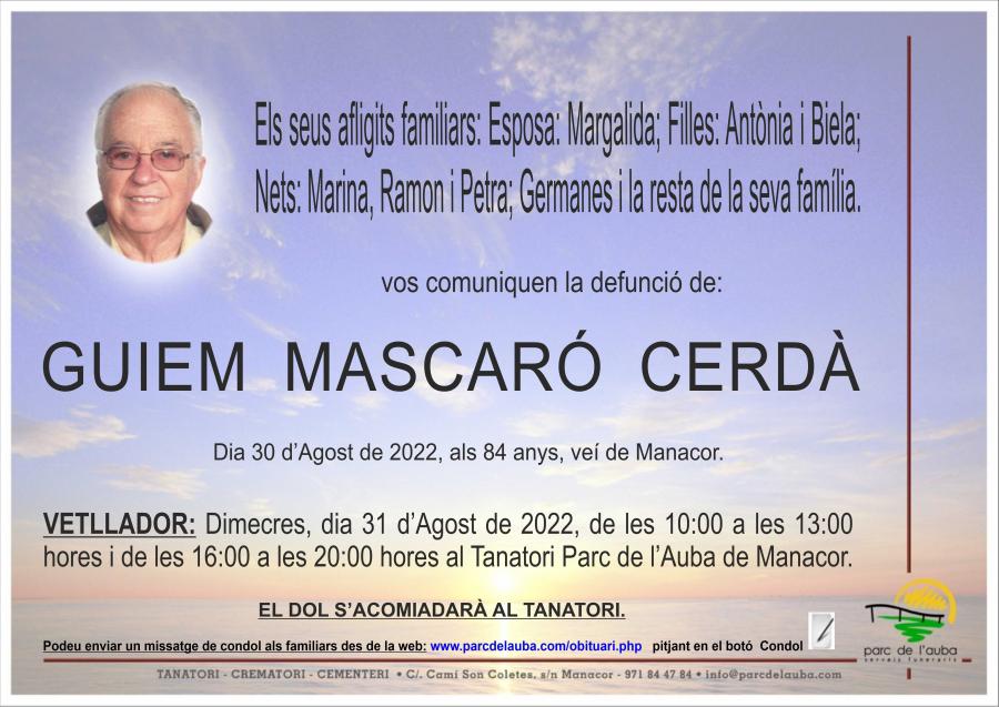 GUIEM MASCARÓ CERDÀ