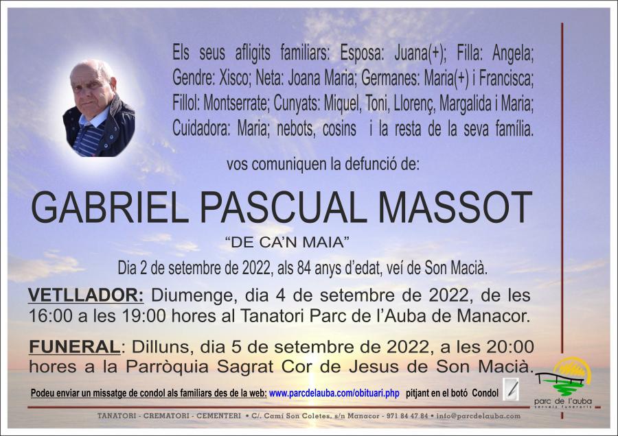 GABRIEL  PASCUAL MASSOT