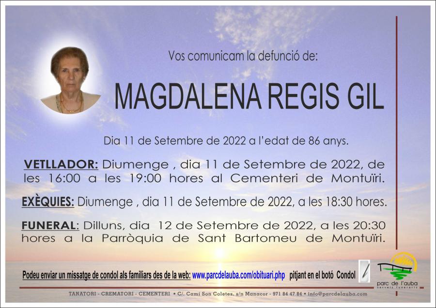 MAGDALENA  REGIS GIL