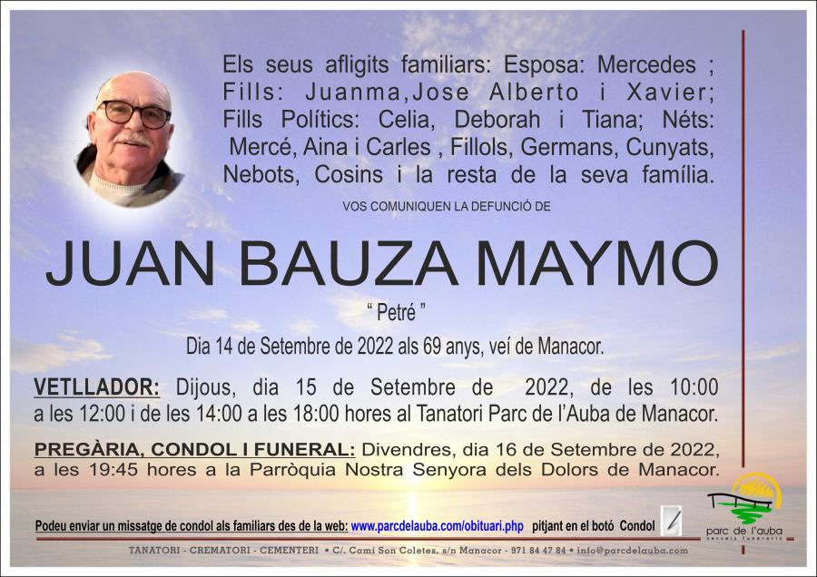 JUAN  BAUZA MAYMO