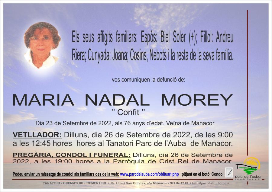 MARIA NADAL MOREY