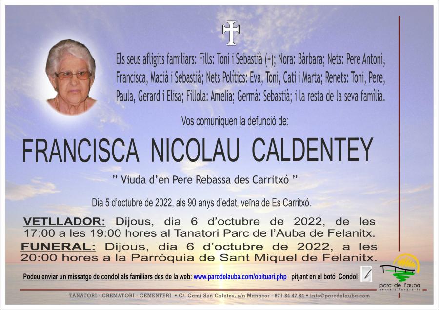 FRANCISCA  NICOLAU CALDENTEY