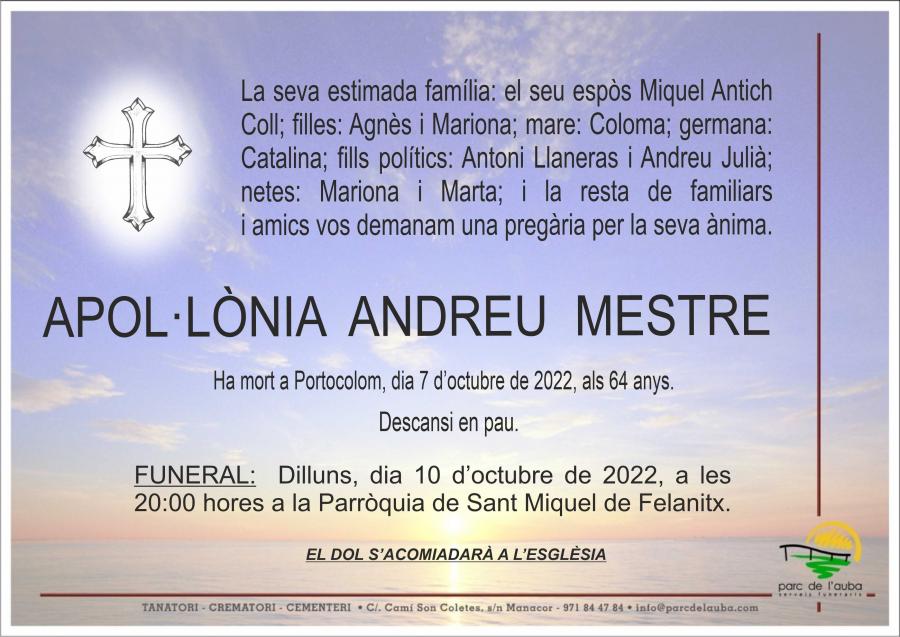 APOL·LÒNIA ANDREU MESTRE