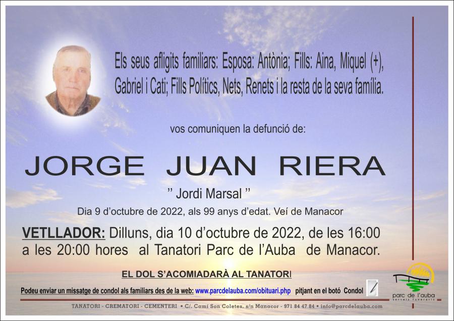 JORGE JUAN RIERA