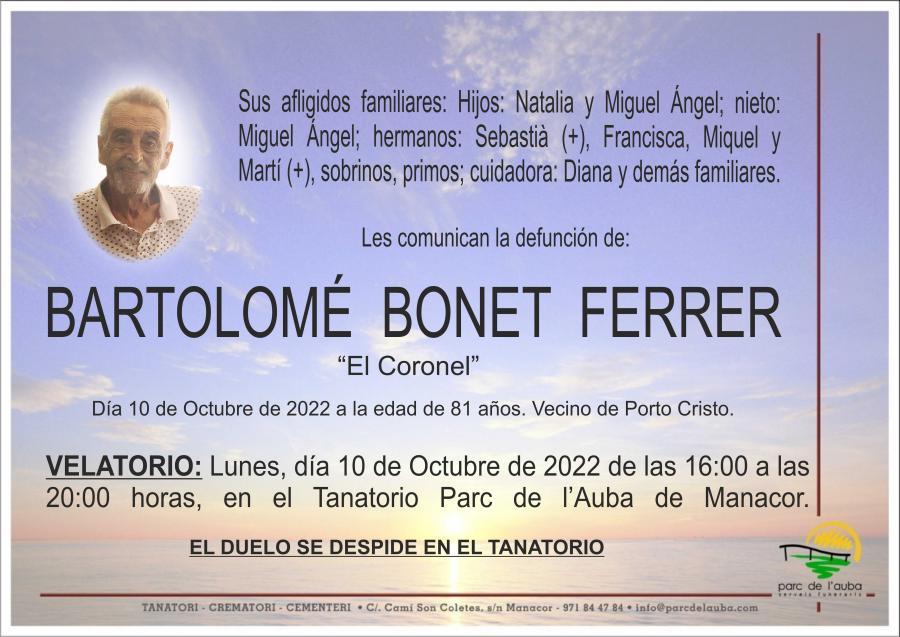 BARTOLOMÉ BONET FERRER