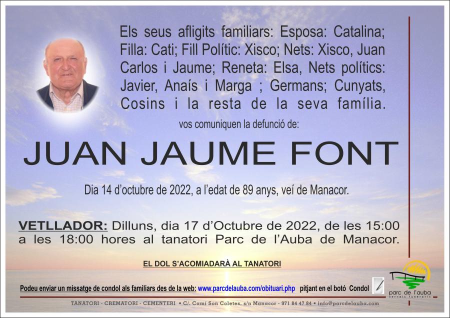 JUAN  JAUME FONT