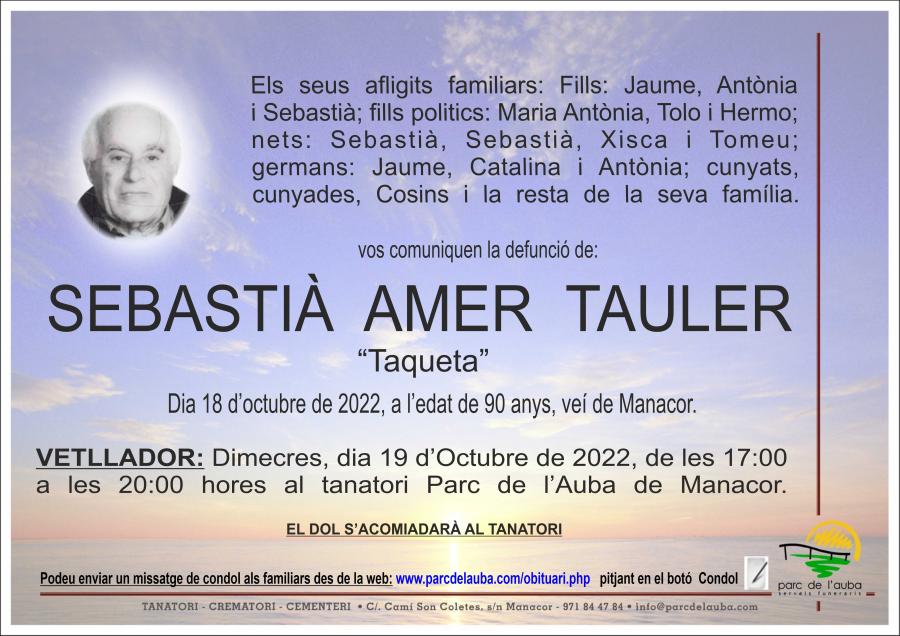 SEBASTIÀ AMER TAULER