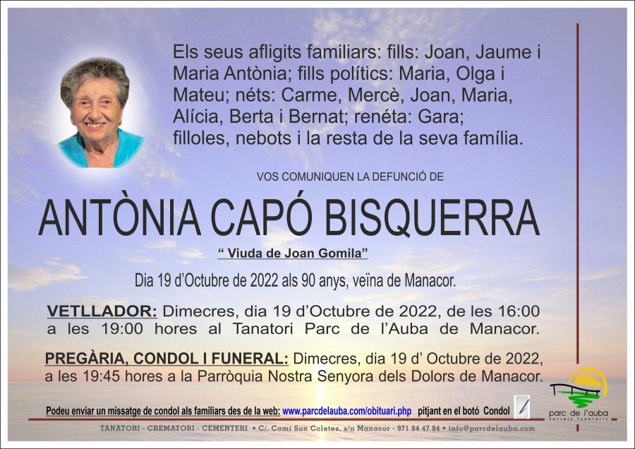 ANTONIA CAPO BISQUERRA