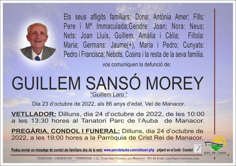 GUILLEM SANSÓ MOREY