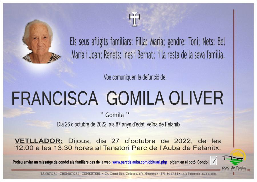 FRANCISCA GOMILA OLIVER
