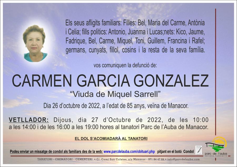 CARMEN GARCIA GONZALEZ