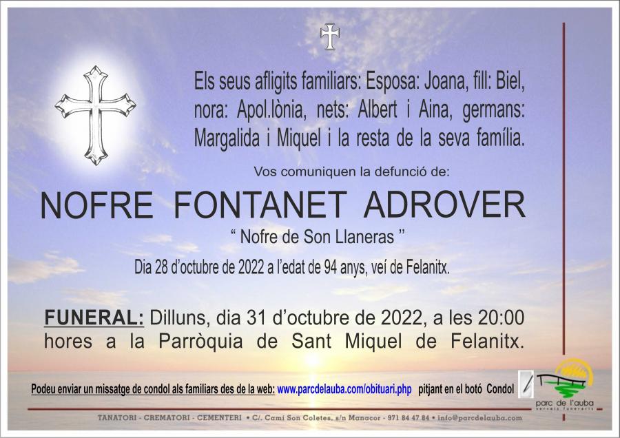 NOFRE FONTANET ADROVER