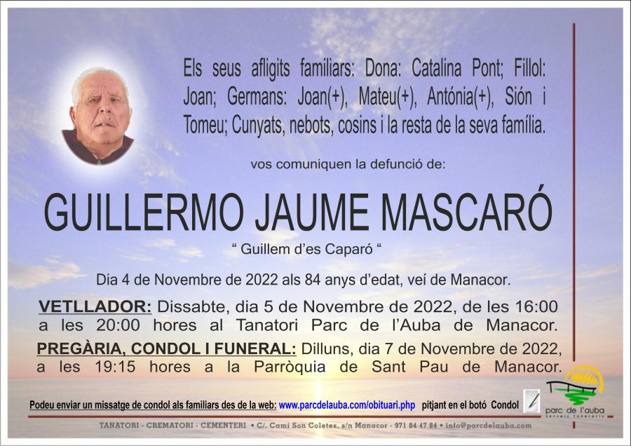GUILLERMO JAUME MASCARÓ