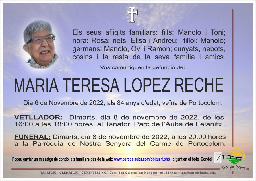 MARIA TERESA  LOPEZ RECHE