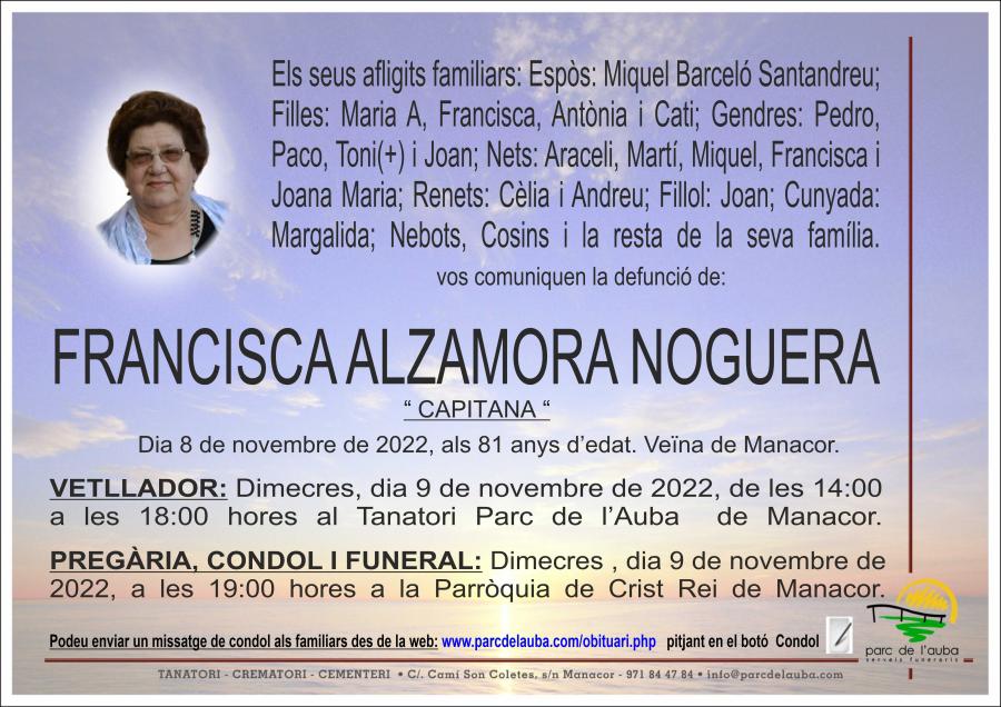 FRANCISCA ALZAMORA NOGUERA