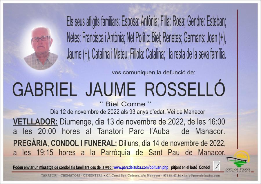 GABRIEL JAUME ROSSELLÓ